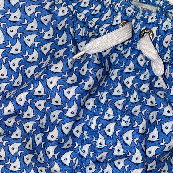 Class Club Swim Trunks. Blue Fish Pattern. SIZE 4/5. - Picture 3 of 4